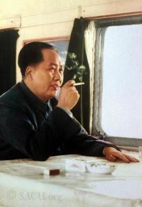 Mao Tse Tung on a train. 1968